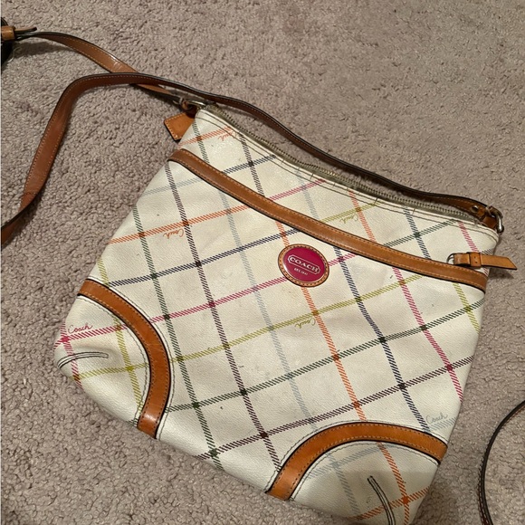 Coach Handbags - Coach Cream and Tan Crossbody Bag